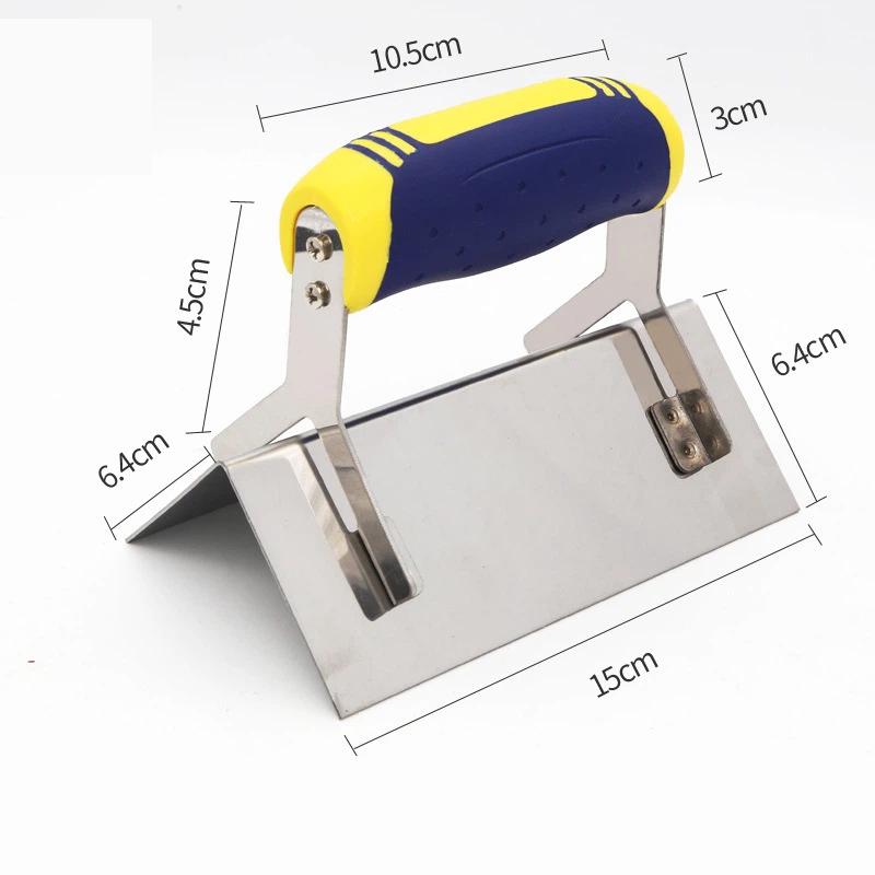 Нержавеющая стальная кельма для бетона для штукатурки внутренних/наружных углов 90° Листовой гипс Внутренний и наружный Инструмент 10смX10см