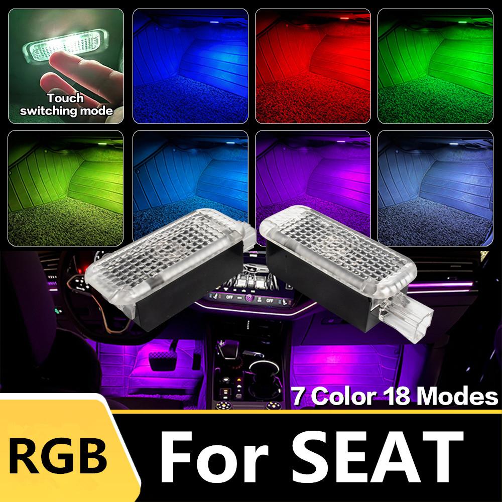 LED Car Interior Decoration Atmosphere Lamp Footwell Light Bulbs Accessories For SEAT Ateca Leon 5F MK3 Ibiza ST Toledo Alhambra