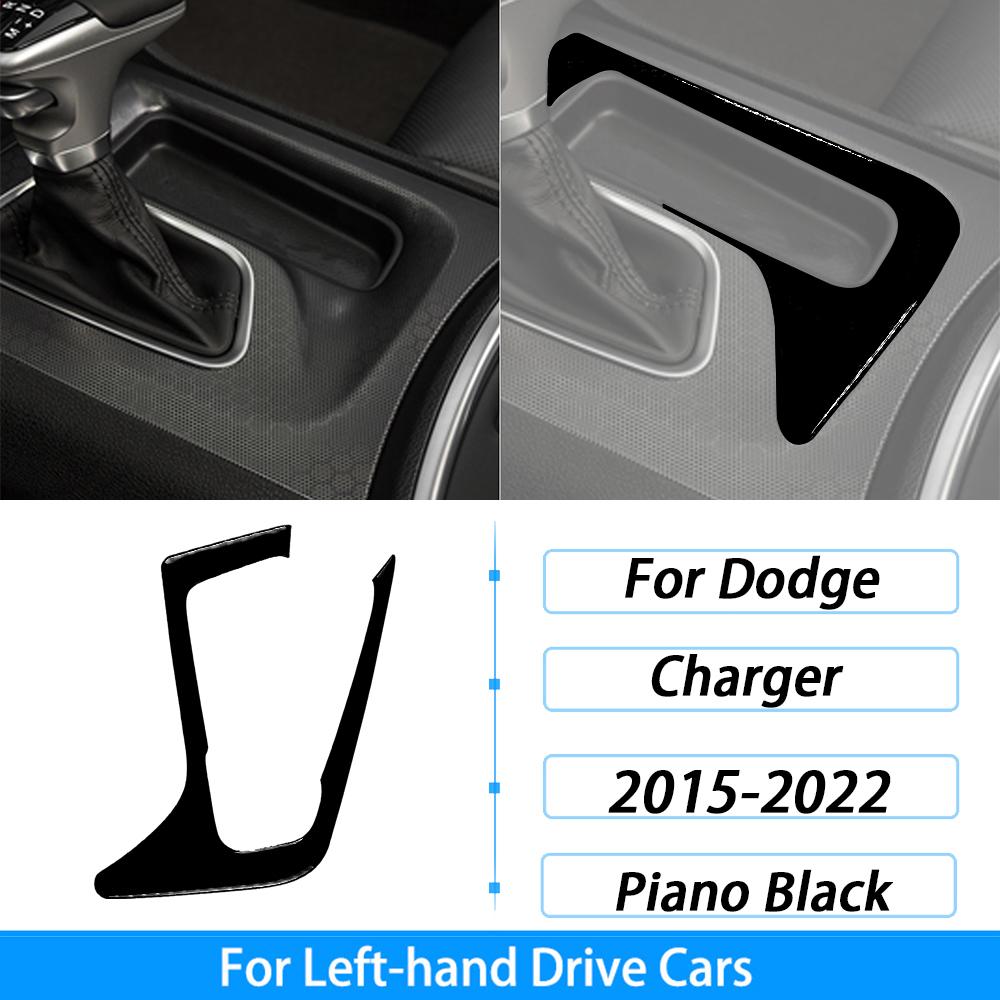 For Dodge Charger 2015-2022 Piano Black Central Control Radio CD AC Panel Trim Cover Car Interior Decoration Accessories Sticker