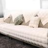 Cojín de Sofá Simple de Felpa Gruesa de Alta Gama Invierno Felpa Toalla Suave Antideslizante Cuero Funda de Sofá L Manta de Cama Alfombrilla Protectora para el Hogar