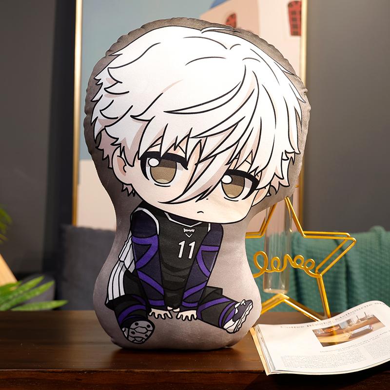 Anime Blue Lock Isagi Yoichi Pluche Pop Cosplay Katoenen Poppen Seishiro Nagi Reo Mikage Pluche Pop Kinderen'S Volwassenen'S Fans Cadeau 45cm