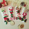 Weihnachts-Seitenclip-Set: Niedliche Mädchen-Haarspange mit Weihnachtsbäumchen-, Hut- und Schneemann-Motiven