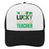 One Lucky Assistant Teacher Trucker Hat St Patrick Day Themed Mesh Baseball Cap Adult Casual