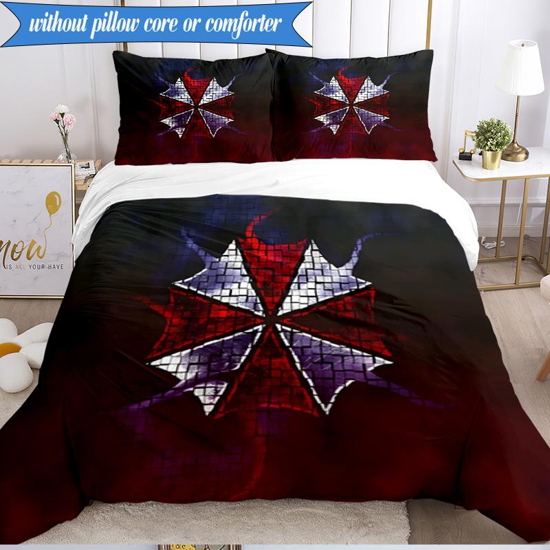 Umbrella Symbol 3pcs K-pop Music Group Bedding set,Ideal for Bedroom, Dormitory,Including Duvet Cover And 2pcs Pillowcases,Fan Gifts