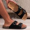 Boda Ma Ken 2025 Retro Cork Sole Suede Sandals, Double Buckle for Men & Women