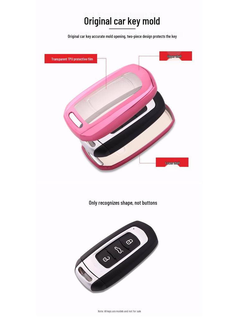 KAKTUS TPU Soft Rubber Protective Key Case for Geely Emgrand