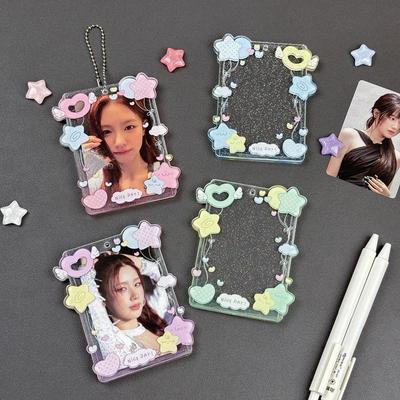 Acryl-Glitzer-Kartenhalter im koreanischen Stil zur Präsentation von Fotokarten und Drei-Zoll-Polaroids