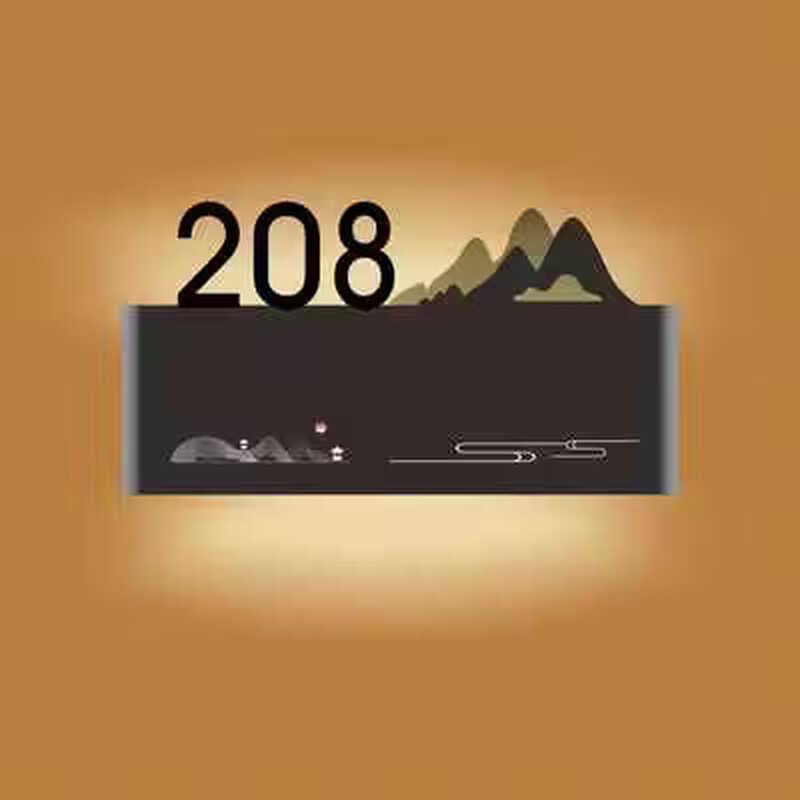 Rechargeable Illuminated Acrylic Hotel Room Number Sign