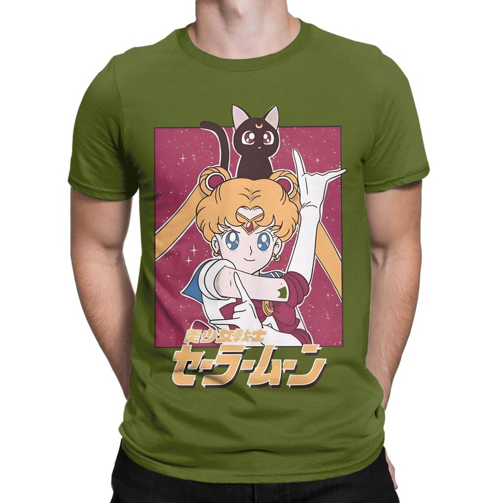 Usagi Tsukino red poster Funny Graphic 100 Cotton TShirt Tsukino Usagi Tees Tops For Unisex
