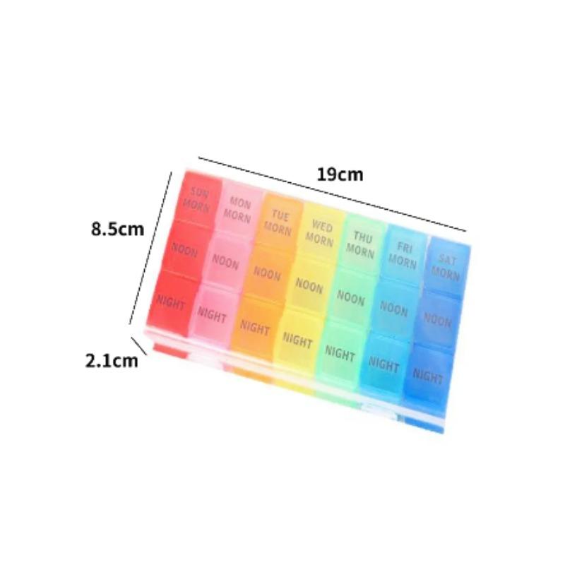 Pill Storage Box 7 Days Medicine Box Weekly Tablet Holder Storage Organizer Container Case Pill Box Splitters Weekly 7 Day 21