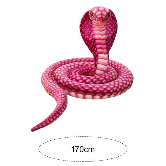 Simulation Snake Plush Toy Realistic Snake Skin Giant Cobra Plushies Funny
