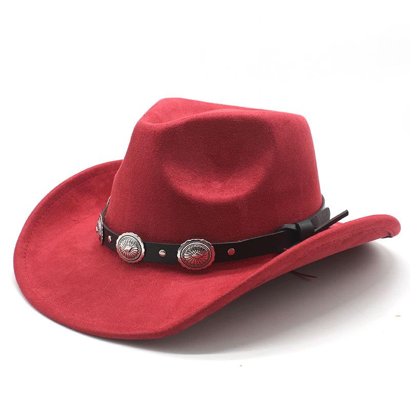Hot-selling retro bull head western cowboy hat men and women, Tibetan suede jazz hat, big-brimmed top hat