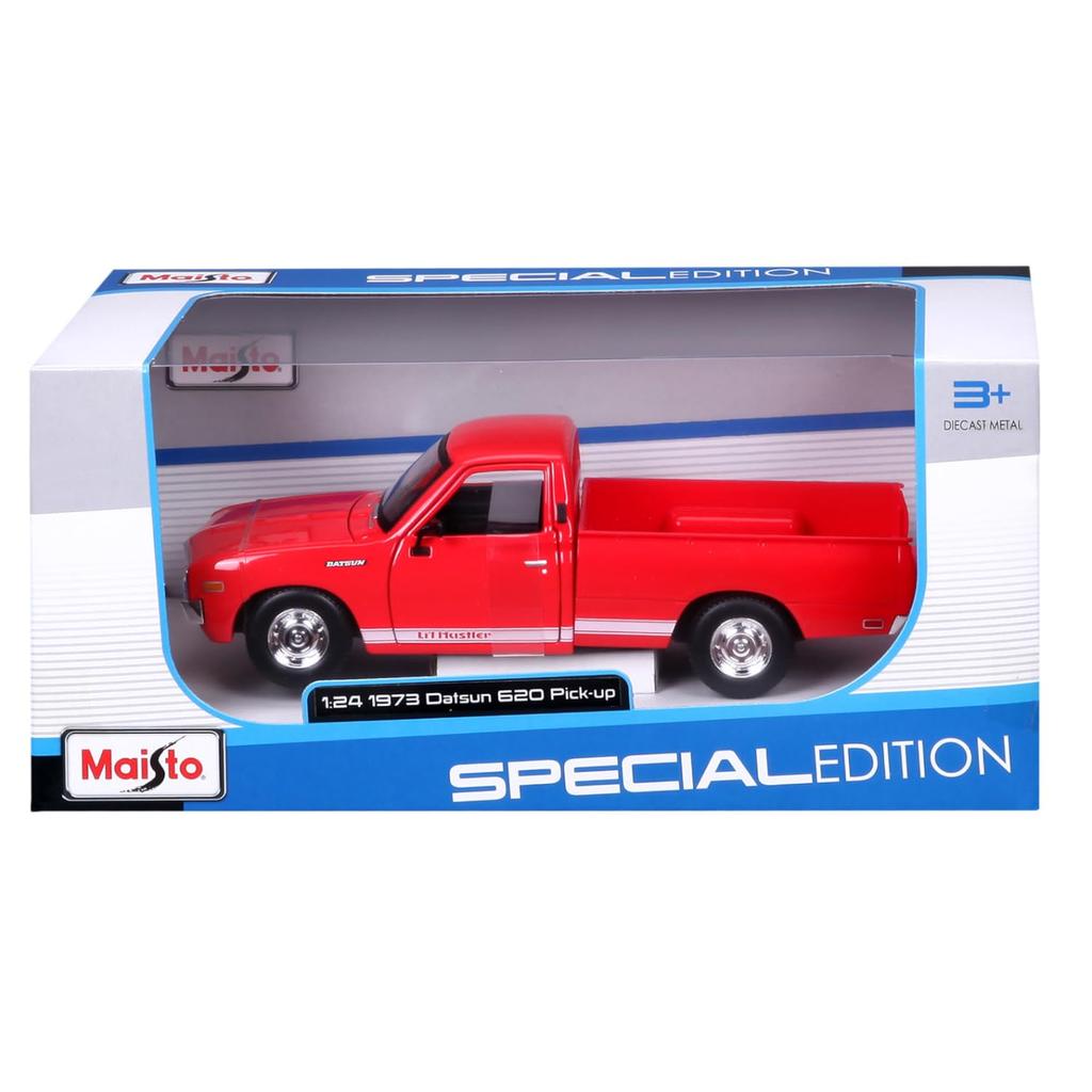 Maisto 1/24 Scale Diecast Model Car of the Datsun 620 Pickup (Red) - Finished Model (Product Code: 31522)
