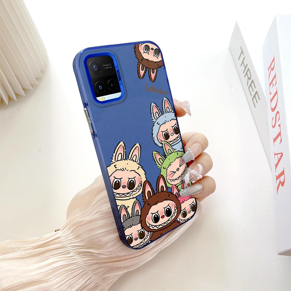 

Окрашенный узор, красочный серебристый, двухсторонний, жесткий, противоударный чехол для телефона Vivo Vivo Y51A синий