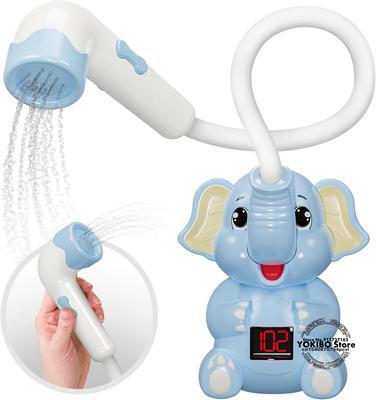Baby-Badespielzeug, Badedusche mit Duschthermometer, elektrischer Elefant, Wasserspray, Wasserspielzeug für Kinder, Tathtub-Spielzeug für Kleinkinder