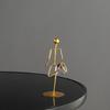 Athlete Crystal Ball Figurine Iron Gold Desktop Ornament Bedroom Living Room