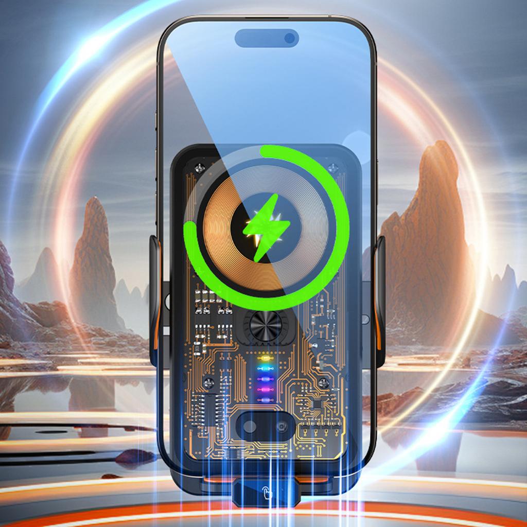 Držák na telefon do auta Průhledná bezdrátová nabíječka Speciální podpůrný stojan pro navigaci do auta Stojan pro rychlé nabíjení