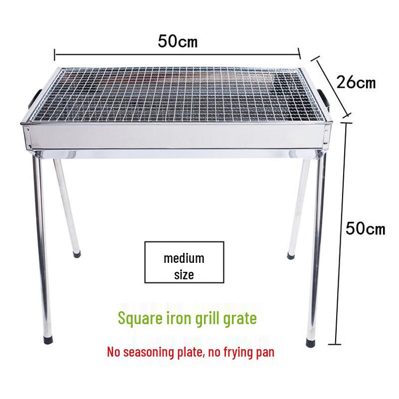 Portable Stainless Steel Charcoal BBQ Grill