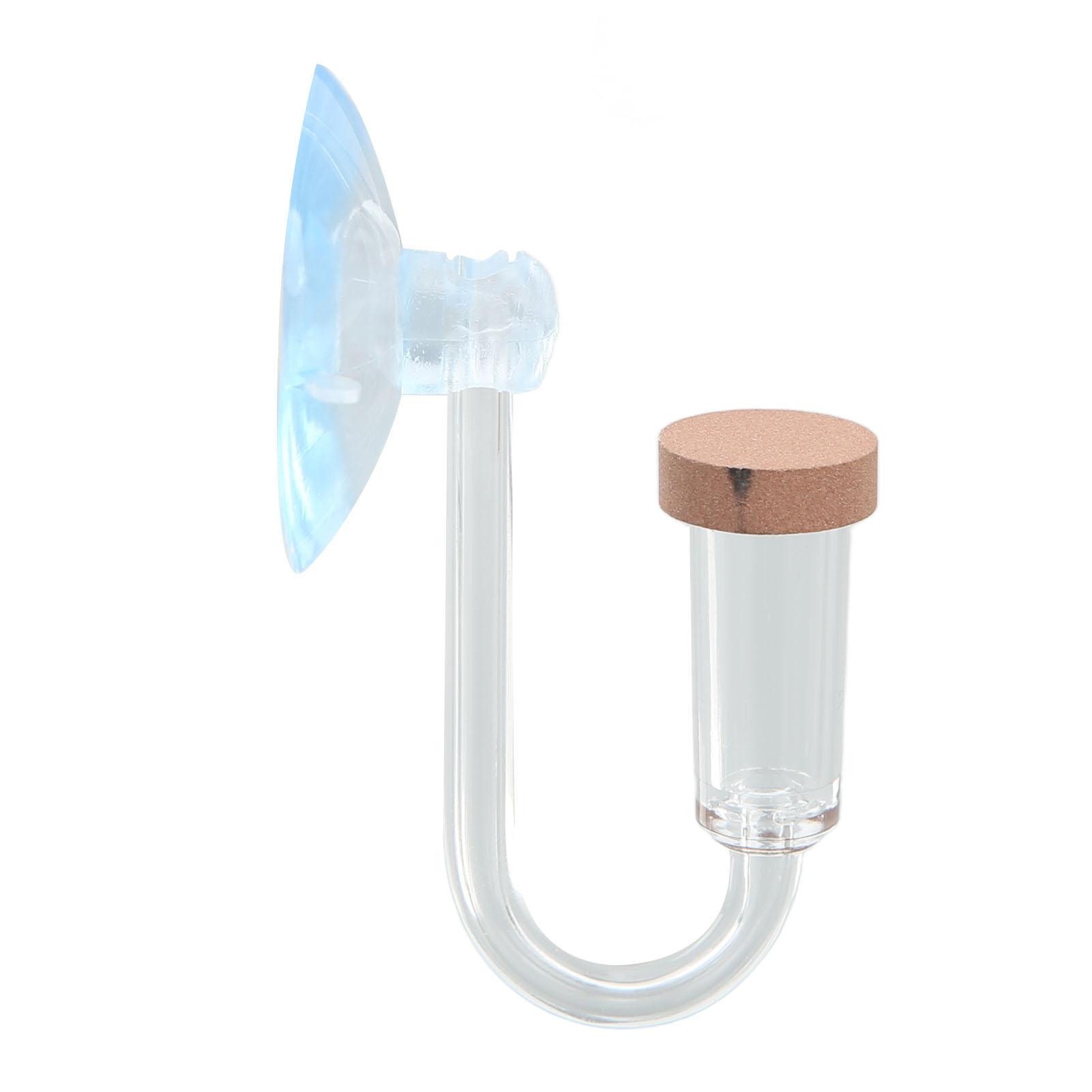 Fish Tank CO₂ Refiner High Strength Transparent Easy Maintenance Aquarium CO₂ Bubble Gaug Refiner with Suction Cup