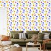 Wallpaper Flowers White and Cream for Living Room and Bedroom 50x1000