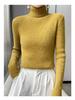 Women's Striped Turtleneck Sweater - High Neck, Long Sleeve Knit Top, Autumn/Winter Base Layer.