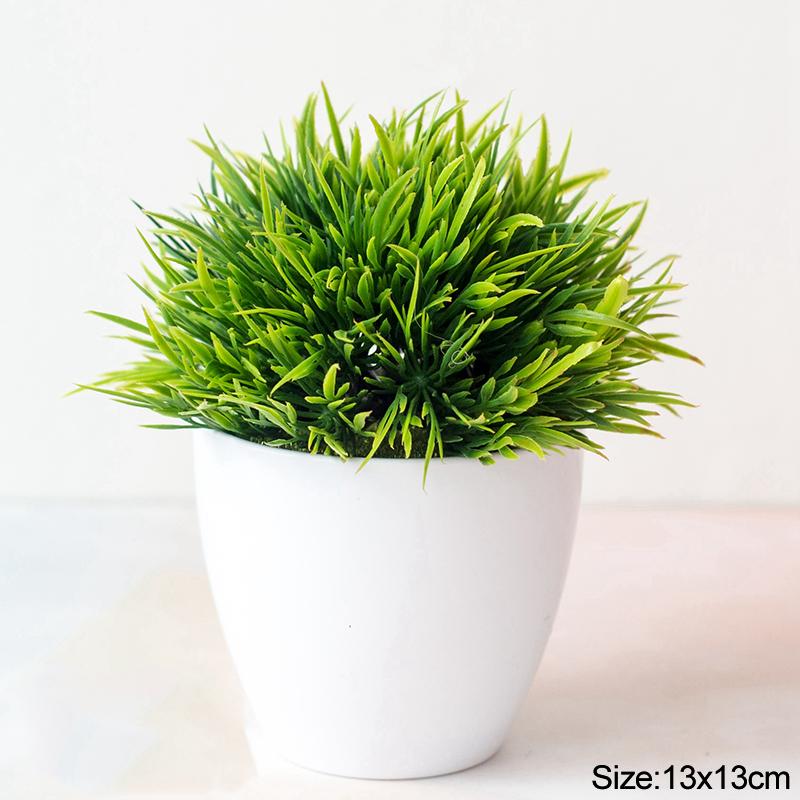 Kunstige planter Bonsai Liten Trepotte Falske Plante Blomster Potte Ornamenter For Hjem Rom Bord Dekorasjon Hotell Hage Dekor