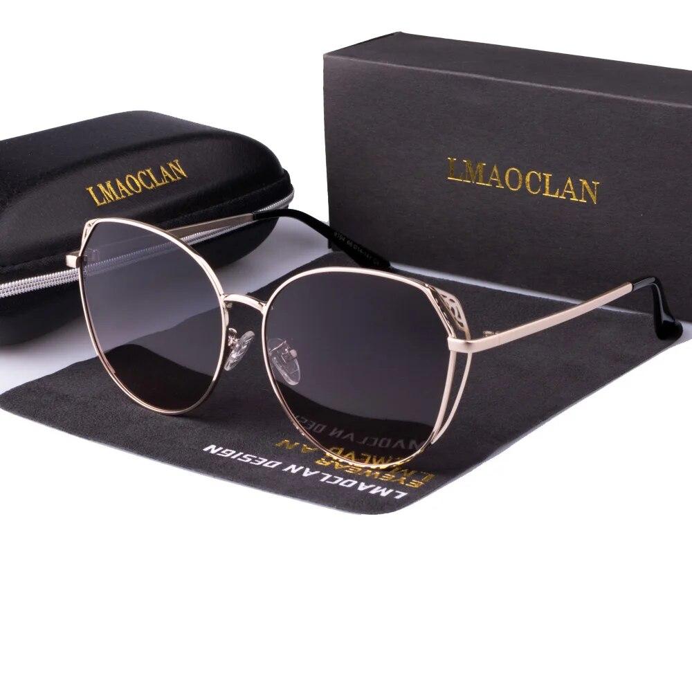 LMAOCLAN Polarized Sunglasses Women Ladies Sun Glasses Female Vintage  Oversized Eyewear UV400