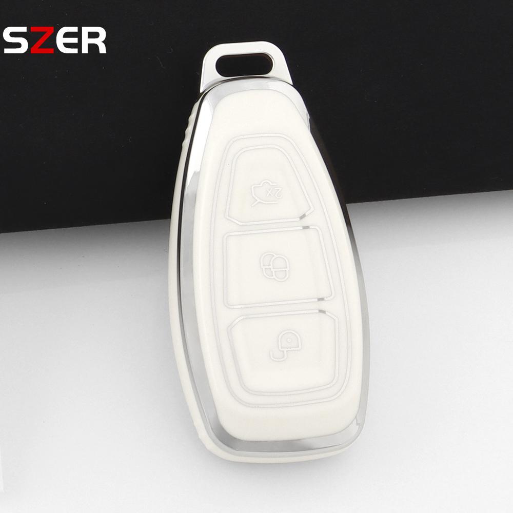 New Tpu Car Remote Key Cover Case Shell Fob For Ford Fiesta Focus 3 4 Mondeo Ecosport Kuga Focus C-Max St Escape Keychain Holder