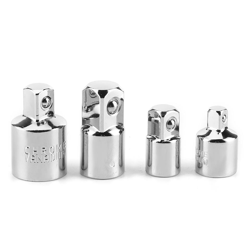 4pcs 14in 38in 12in Electric Wrench Sleeve Adapter Converter Chrome Vanadium Steel Drive Socket