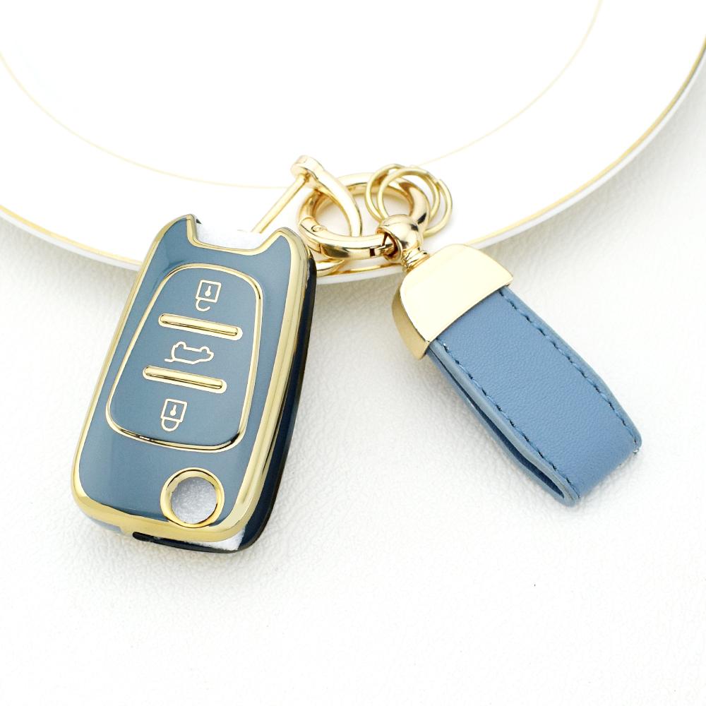 3 Buttons TPU Car Key Cover Flip Case For Kia RIO K2 K5 Sportage Sorento For Hyundai i20 i30 i35 iX20 iX35 Solaris Verna Keychain