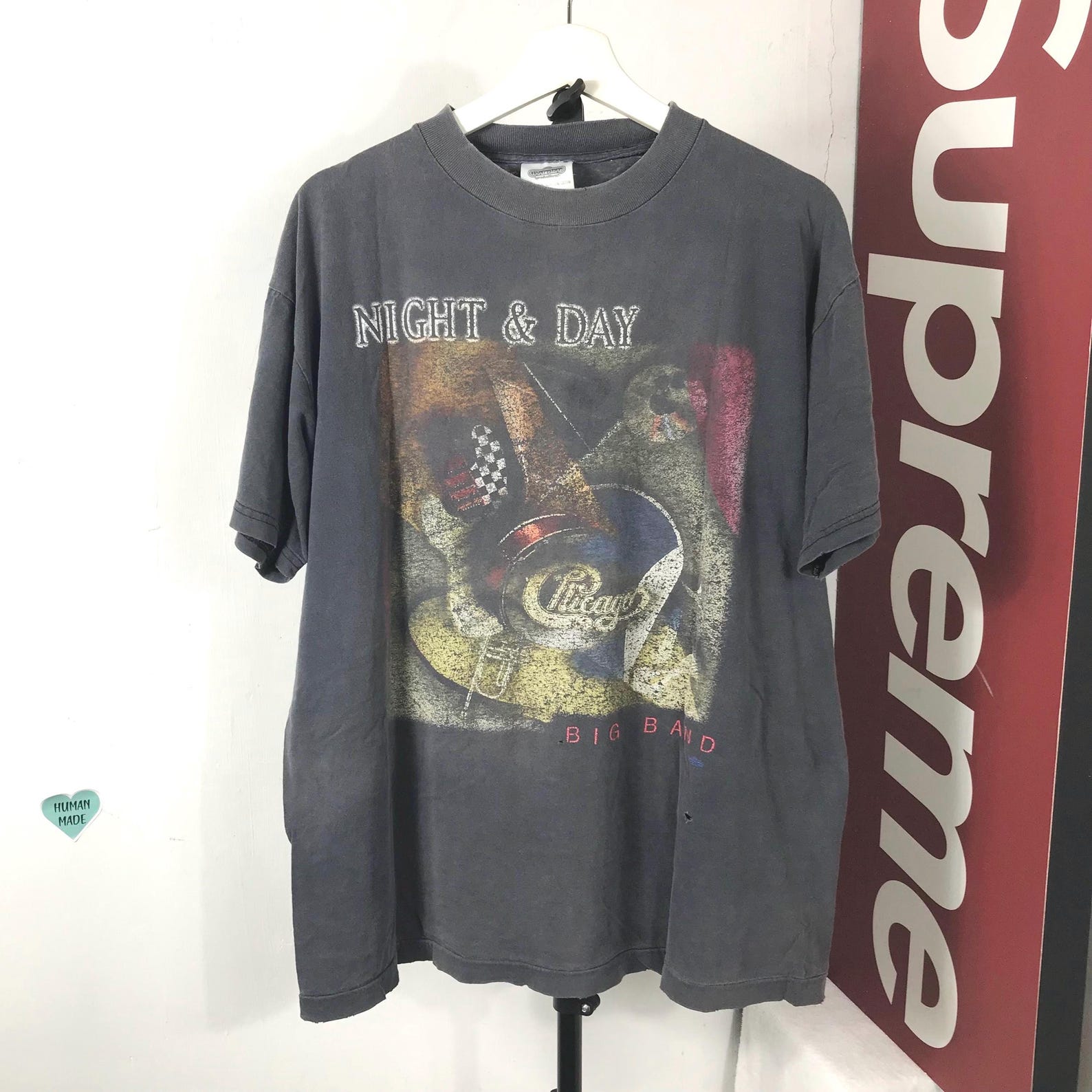 Sunfaded 90s Chicago Jazz Band World Tour Rock Music Musical Genius Jazz Photo Tee/ Vintage Band T shirts / Rock Tee/ Blue Notes/ Chicago 4XL