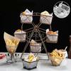 Batatas fritas asas de frango roda gigante suporte para alimentos lanches vintage festa rotativo suporte para cupcakes prato de sobremesa de frutas