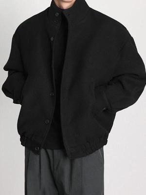 Unisex Japanese Retro Drape Wool Jacket - Trendy Loose Drop Shoulder Baseball Collar for Autumn/Winter 2025
