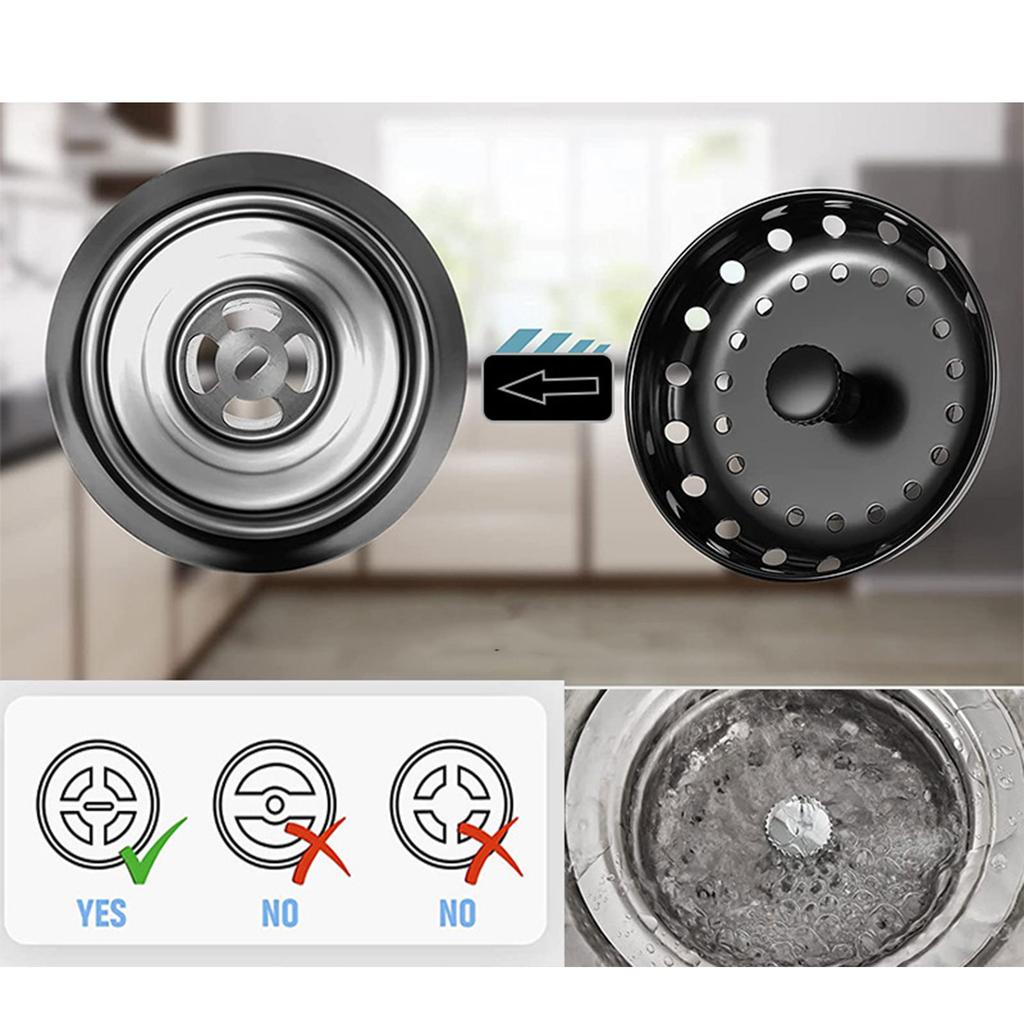 Küchenspülenstöpsel Sieb Müllentsorgungsstopfen Edelstahl Universell Verstopfungsfrei Küchenspülenfilter Sieb