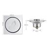 Pop Up Bounce Press-Type Floor Drain Metal Sewer Floor Strainer Useful Shower Foot Floor Drain