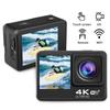 Экшн-камера 4K 60FPS 24MP 2.0 Сенсорный ЖК-дисплей EIS Двойной экран Wi-Fi 170D Водонепроницаемость 30 м Пульт дистанционного управления 4-кратный зум Go Sports Pro Cam