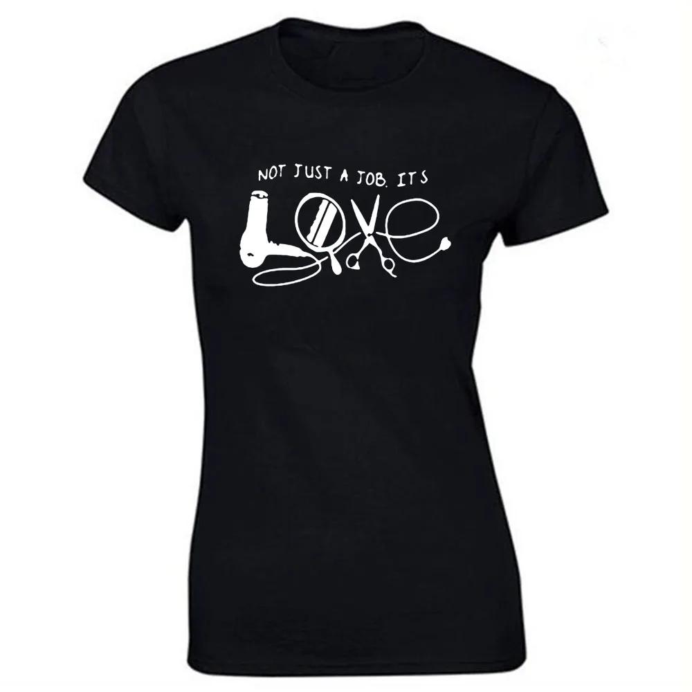 Hairdressing Hearbeat Barber Print Cotton Casual  Tshirt Women Funny T Shirt for Lady Streetwear Regular Top Tee