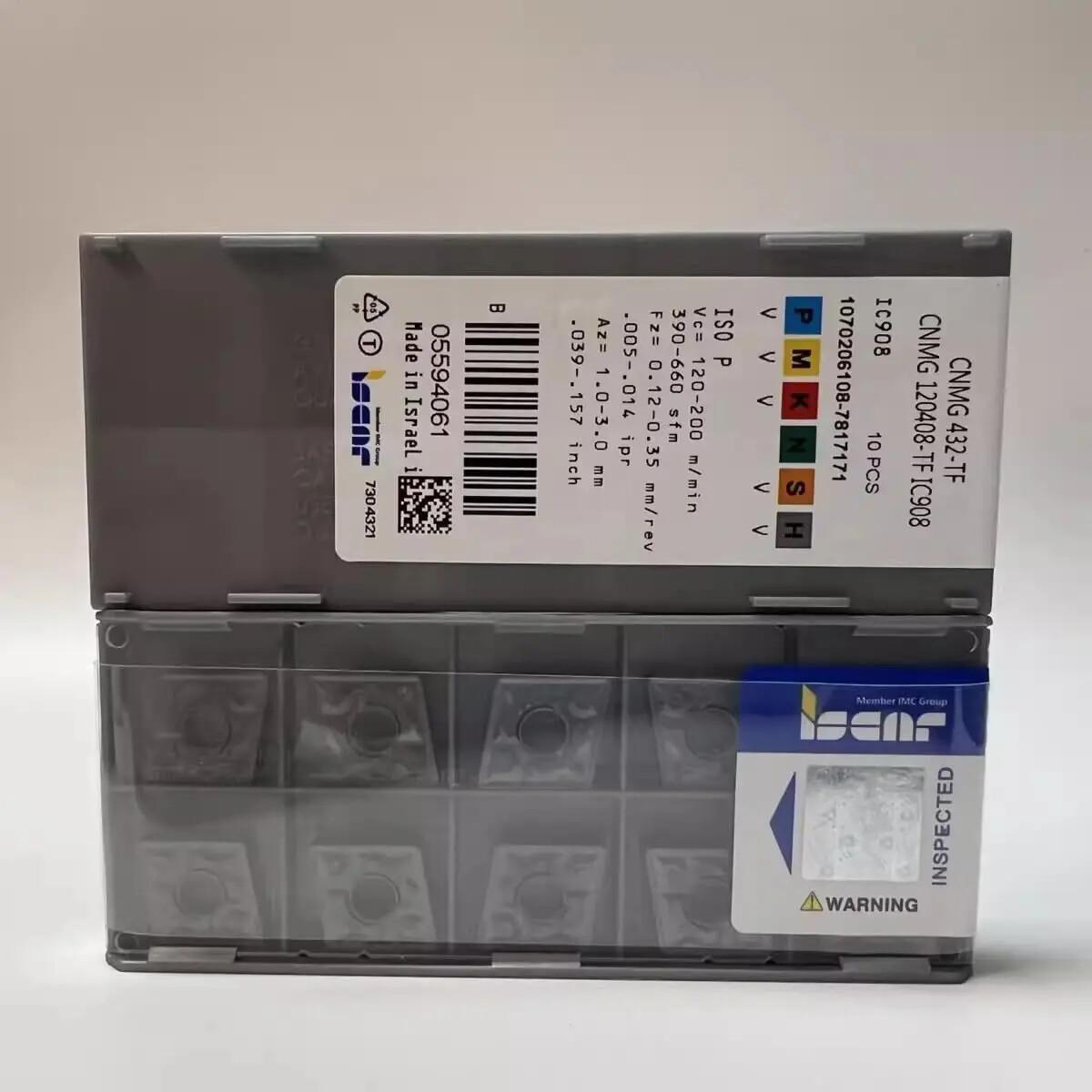 

ISCAR / CNMG120408-TF IC908 /Industrial indexable Carbide Inserts 10 PCS