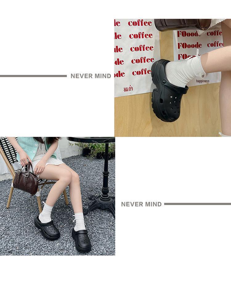 Niedliche Damen-Strandsandalen mit geschlossener Zehe, Absatz, rutschfester Sohle und dicker Sohle