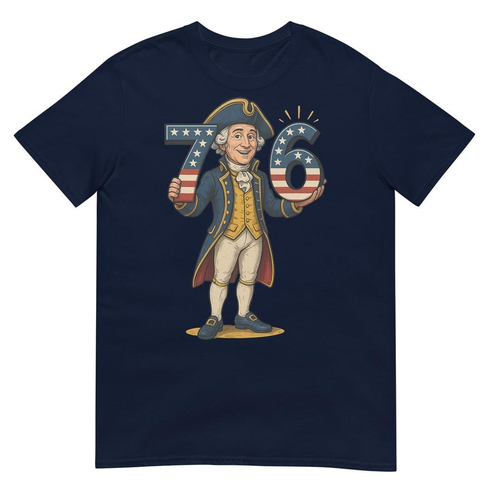 Hugvyn Six Seven 6 7 7 6 George Washington Teacher American Tshirt S