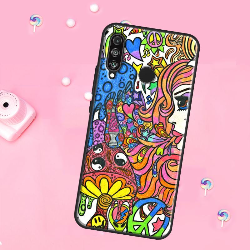 

Hippy Hippie Psychedelic Art For Huawei Nova 10 9 SE 3i 7i 8i 11i 12i Y73 Y90 Y70 Y72 Y61 Y91 P60 Pro P30 P40 Lite Case Huawei Nova 7i