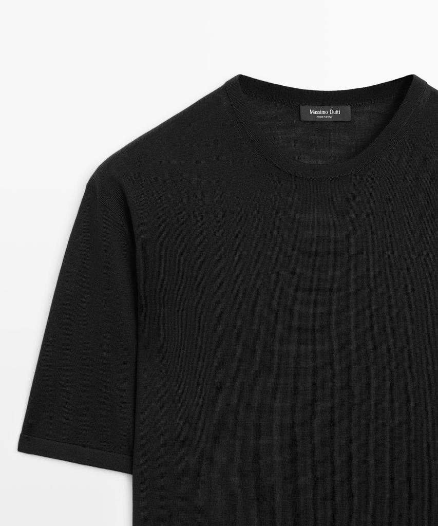 Masimodutti Wool Blend Short Sleeve T-Shirt