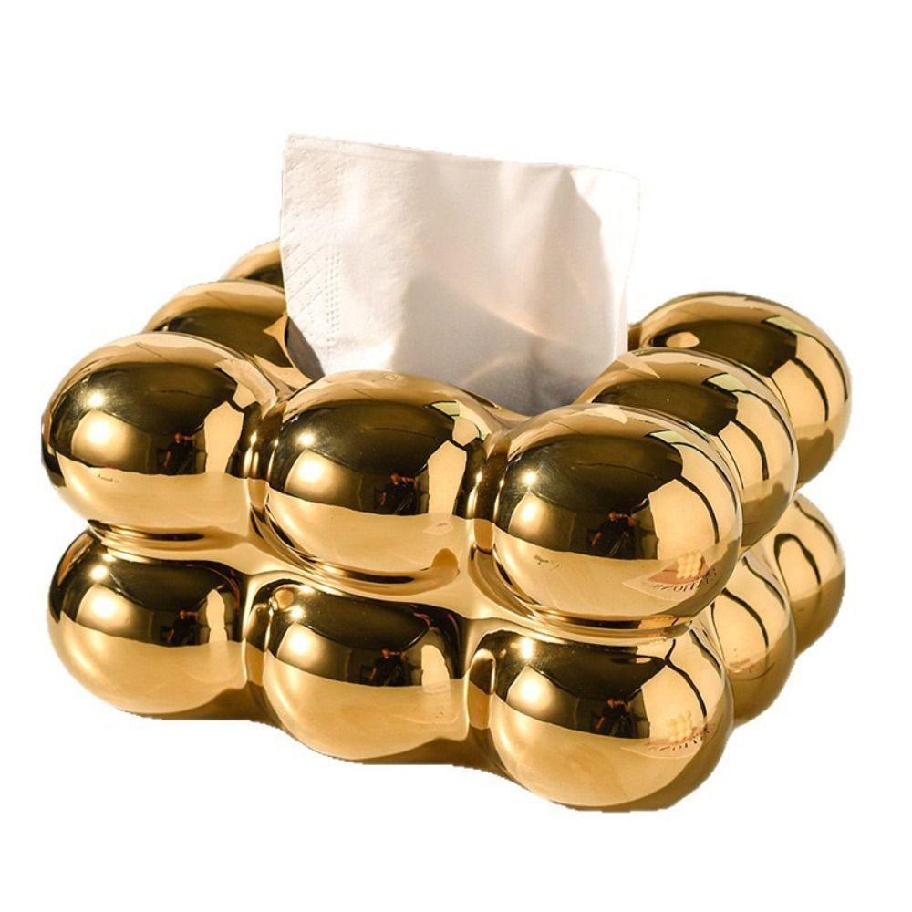 Nordic Style Tissue Box Cover Marshmallow Shape Modern Design Tissue Holder Decorative Refill Type Sheet Paper Storage