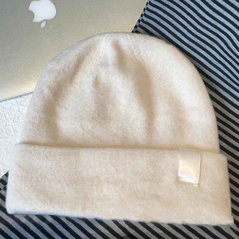 Pile hat women's autumn and winter crimping cold hat retro winter warm knitted hat