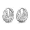 Fashion Zirconia U Shape Huggie Hoop Earrings For Women Geometric Ear Buckle Bridal Wedding Engagement Earrings Daily Jewelry