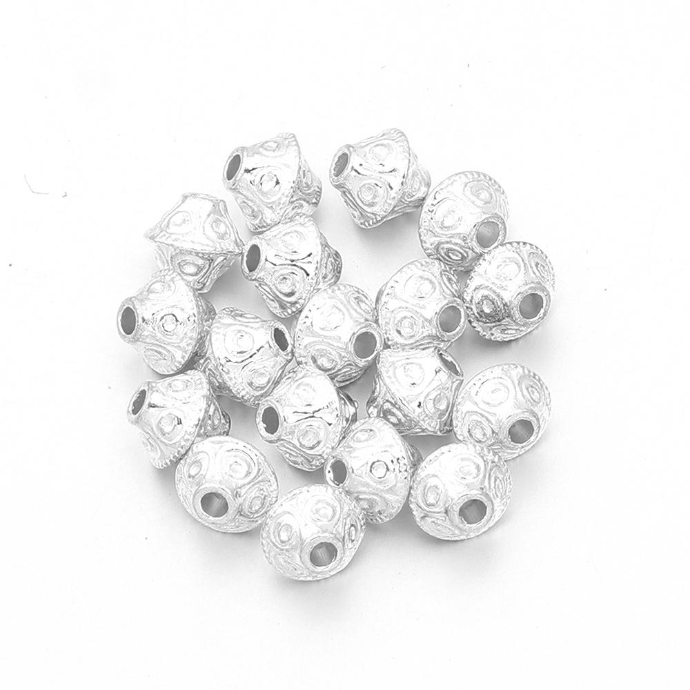 30 Stück Vintage Abstandshalter Perlen Legierung Metallperlen Lose Perlen Quetschperlen Für DIY Schmuckherstellung Armband Halskette Zubehör