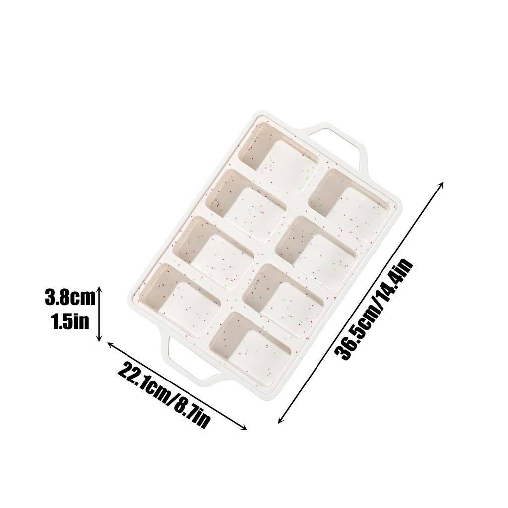 Silicone Mini Loaf Pan, Metal Reinforced Mini Bread Loaf Pans Non-stick Banana Bread Pans Baking 8 Cavities Small Muffin Pans