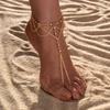 Summer Beach Accessories Feet Jewelry Fashion Simple Sexy Handmade Bead Chains Tassels Toe Foot Bracelet For Women
