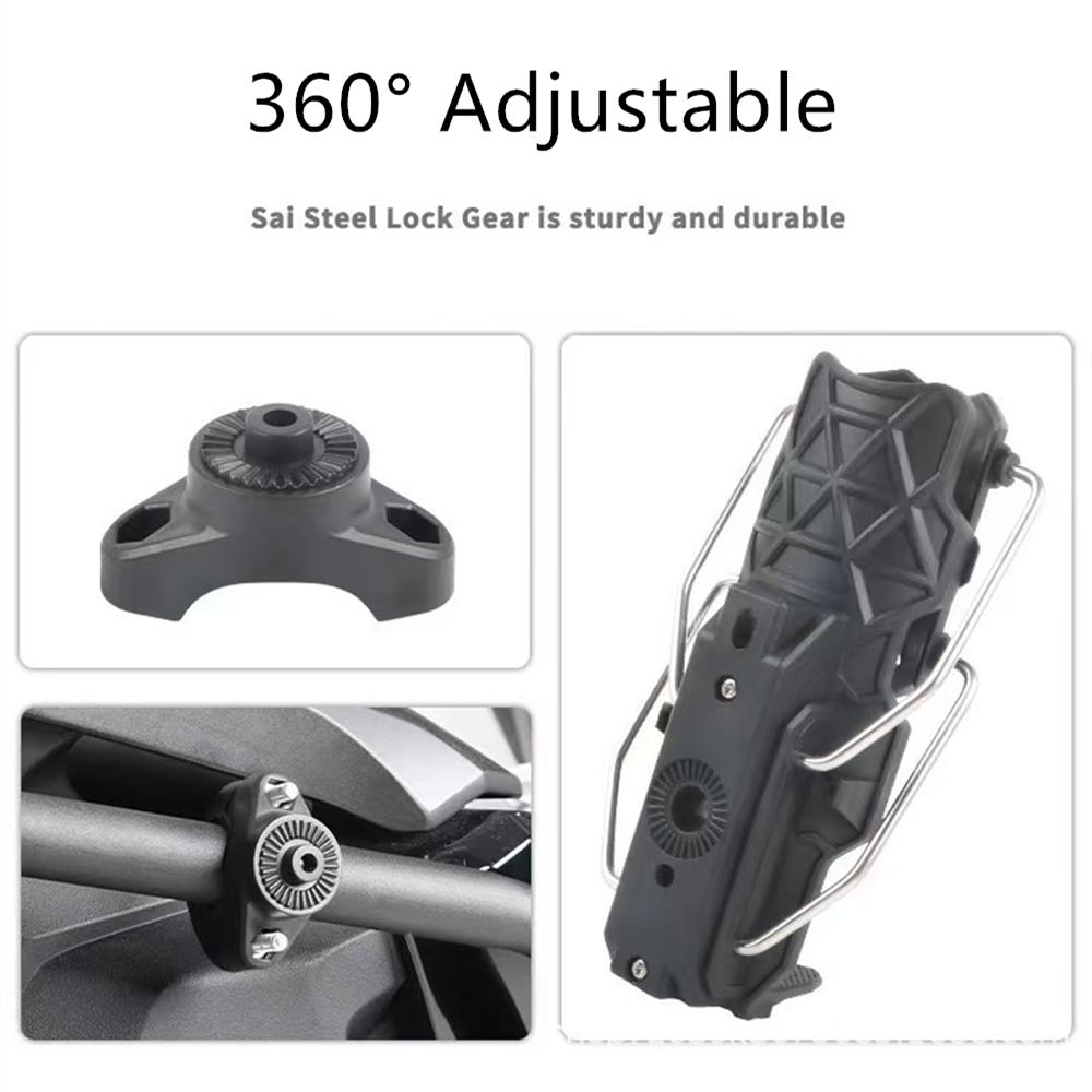 Motorcycle Cup Holder - Adjustable Handlebar Mount - For ATV/Bike Water Bottle