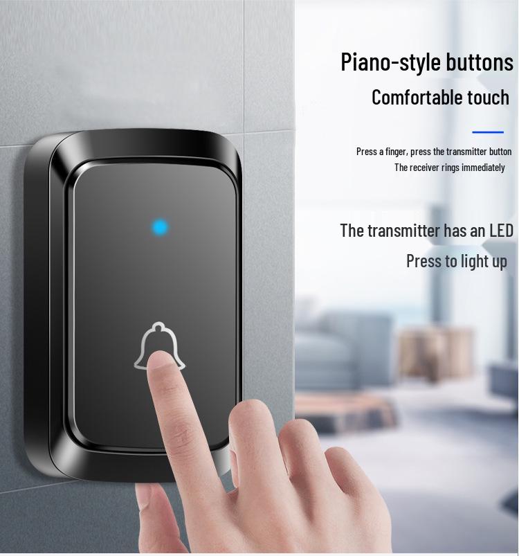 Waterproof Wireless Doorbell: Battery-Powered, One-to-One, Non-Plugged Design